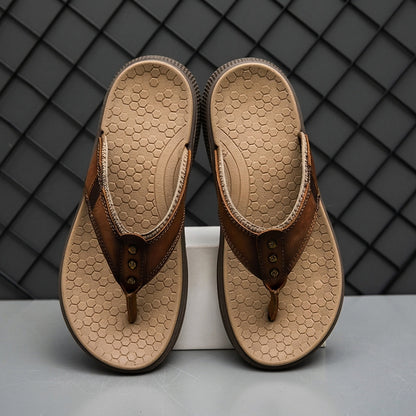 Hommes Tongs à Bride à Entre-doigt avec Rivets et Semelle à Motif Hexagonal 4