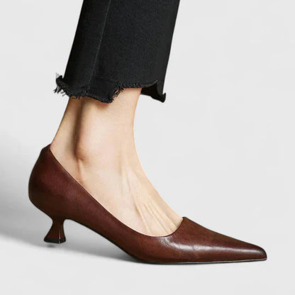 Escarpins à Bout Pointu pour Femme avec Talon Bas
