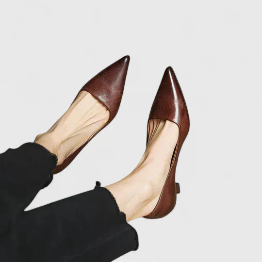 Escarpins à Bout Pointu pour Femme avec Talon Bas