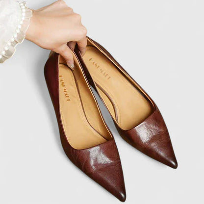 Escarpins à Bout Pointu pour Femme avec Talon Bas