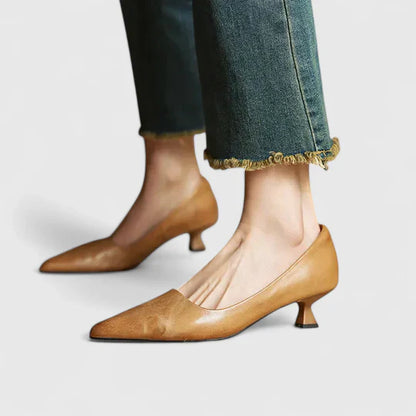 Escarpins à Bout Pointu pour Femme avec Talon Bas