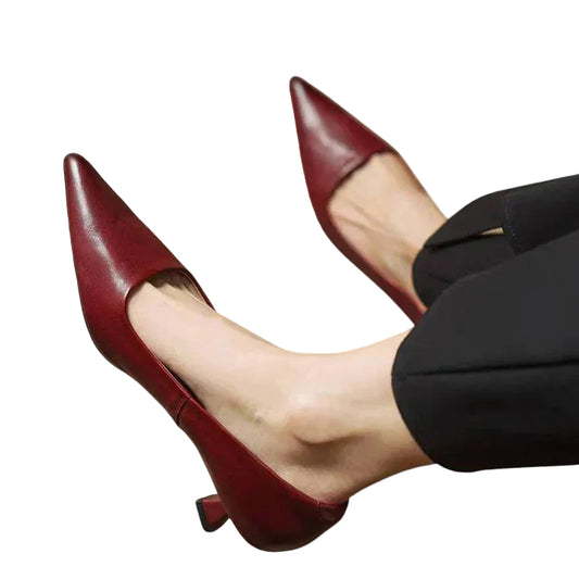 Escarpins à Bout Pointu pour Femme avec Talon Bas