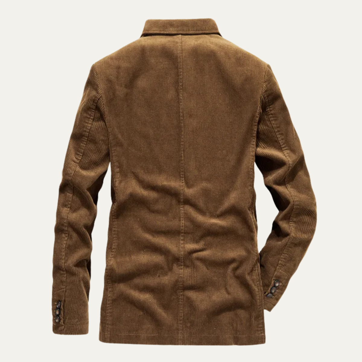 Jacket Homme en Velours Côtelé avec Revers et Fermeture Boutonnée-Mens Jacket-Gigié