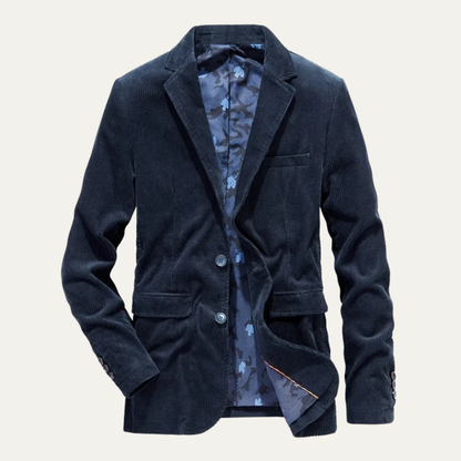 Jacket Homme en Velours Côtelé avec Revers et Fermeture Boutonnée-Mens Jacket-Gigié