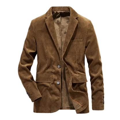Jacket Homme en Velours Côtelé avec Revers et Fermeture Boutonnée-Mens Jacket-Gigié