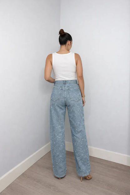 Jean Femme Droit Taille Haute-Gigié