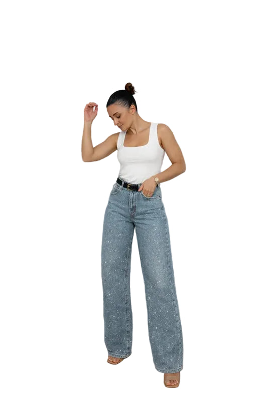 Jean Femme Droit Taille Haute-Gigié
