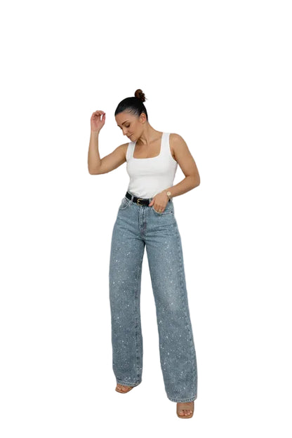 Jean Femme Droit Taille Haute-Gigié