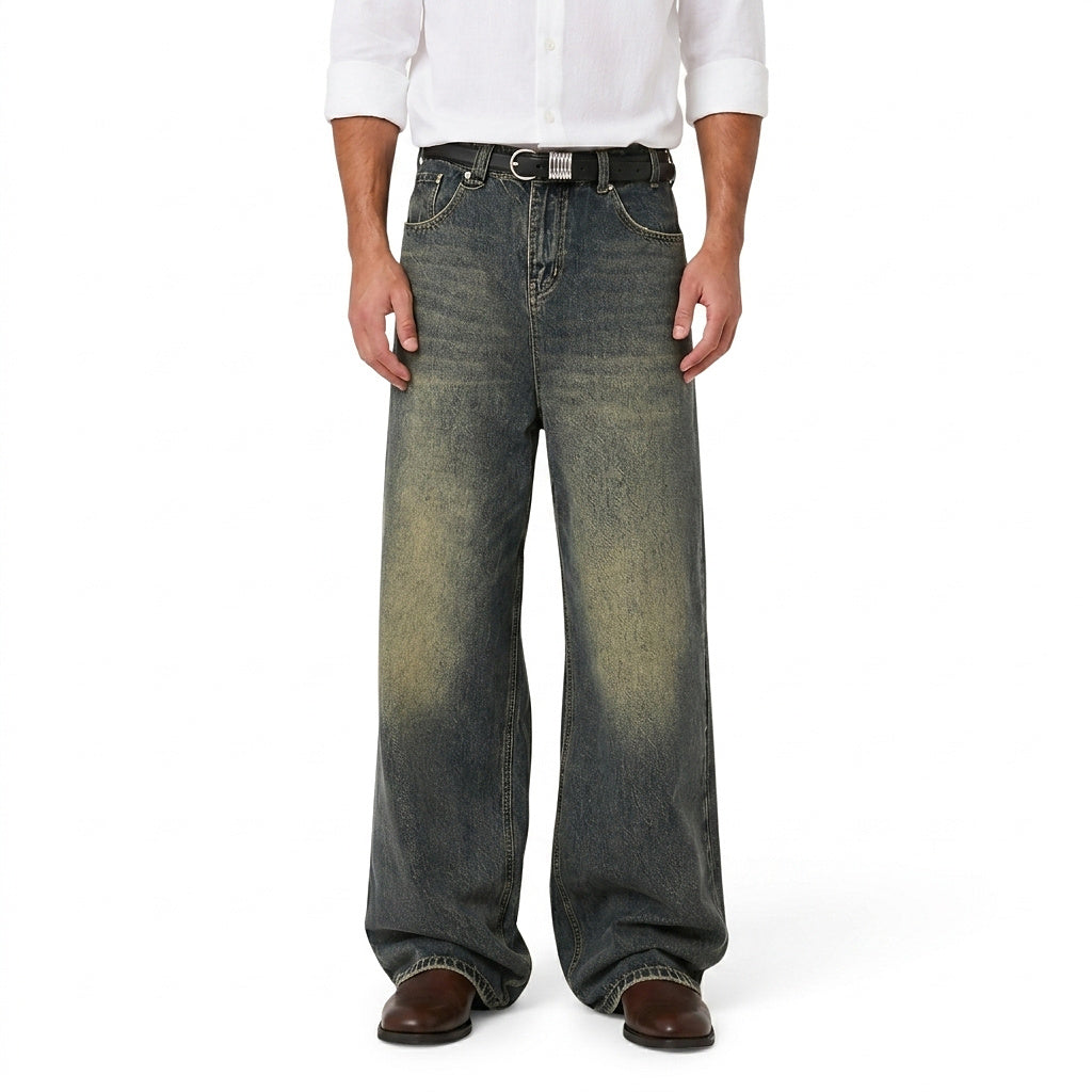 Jean large rétro pour homme 1