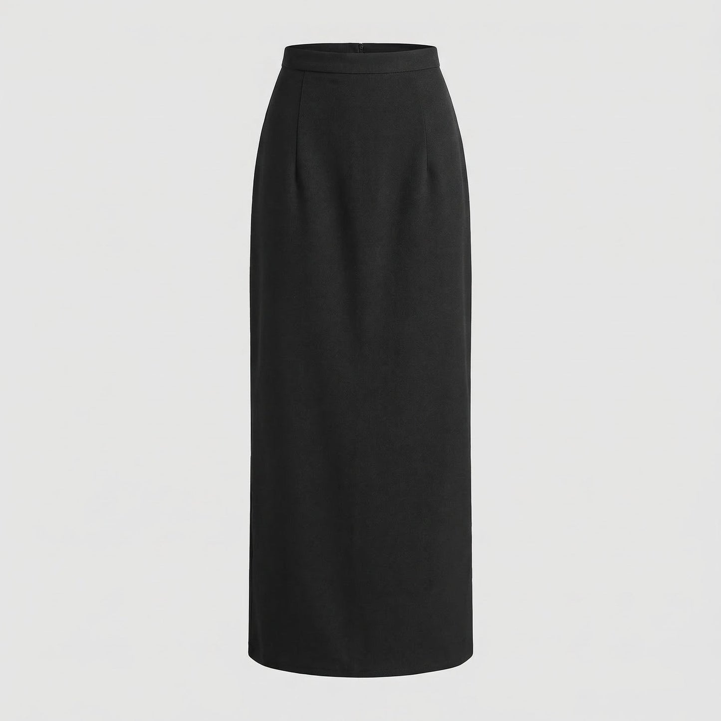 Jupe longue femme avec taille haute et silhouette droite-Female Skirts-Gigié