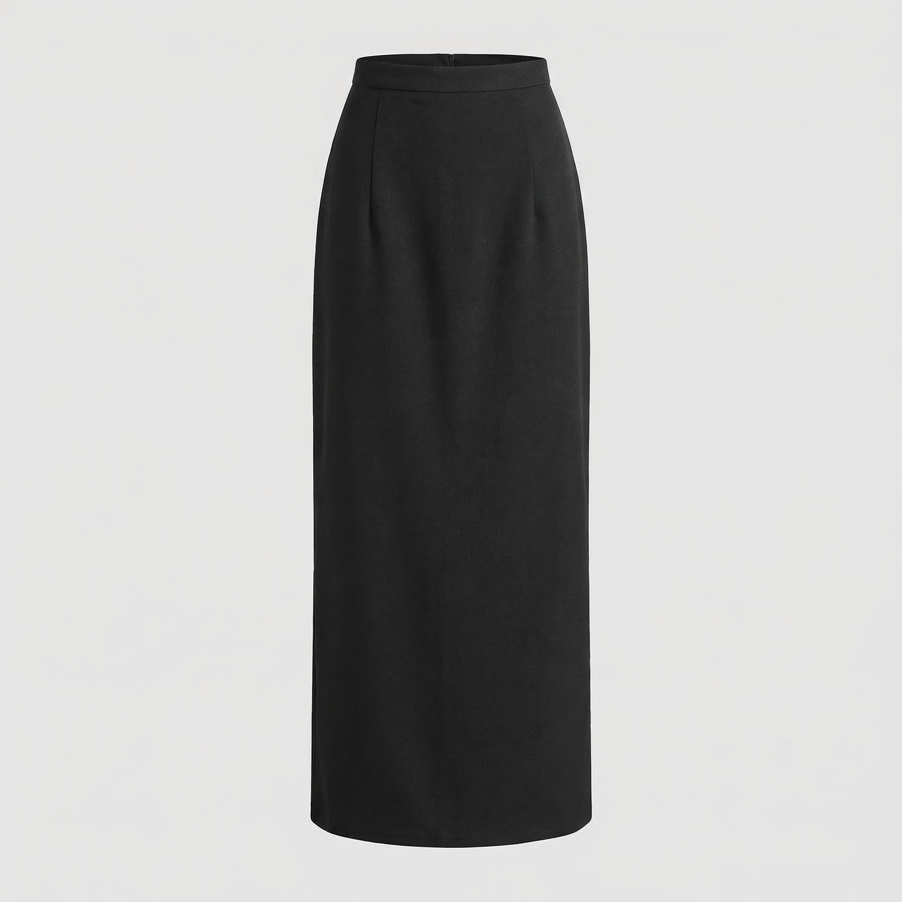 Jupe longue femme avec taille haute et silhouette droite-Female Skirts-Gigié