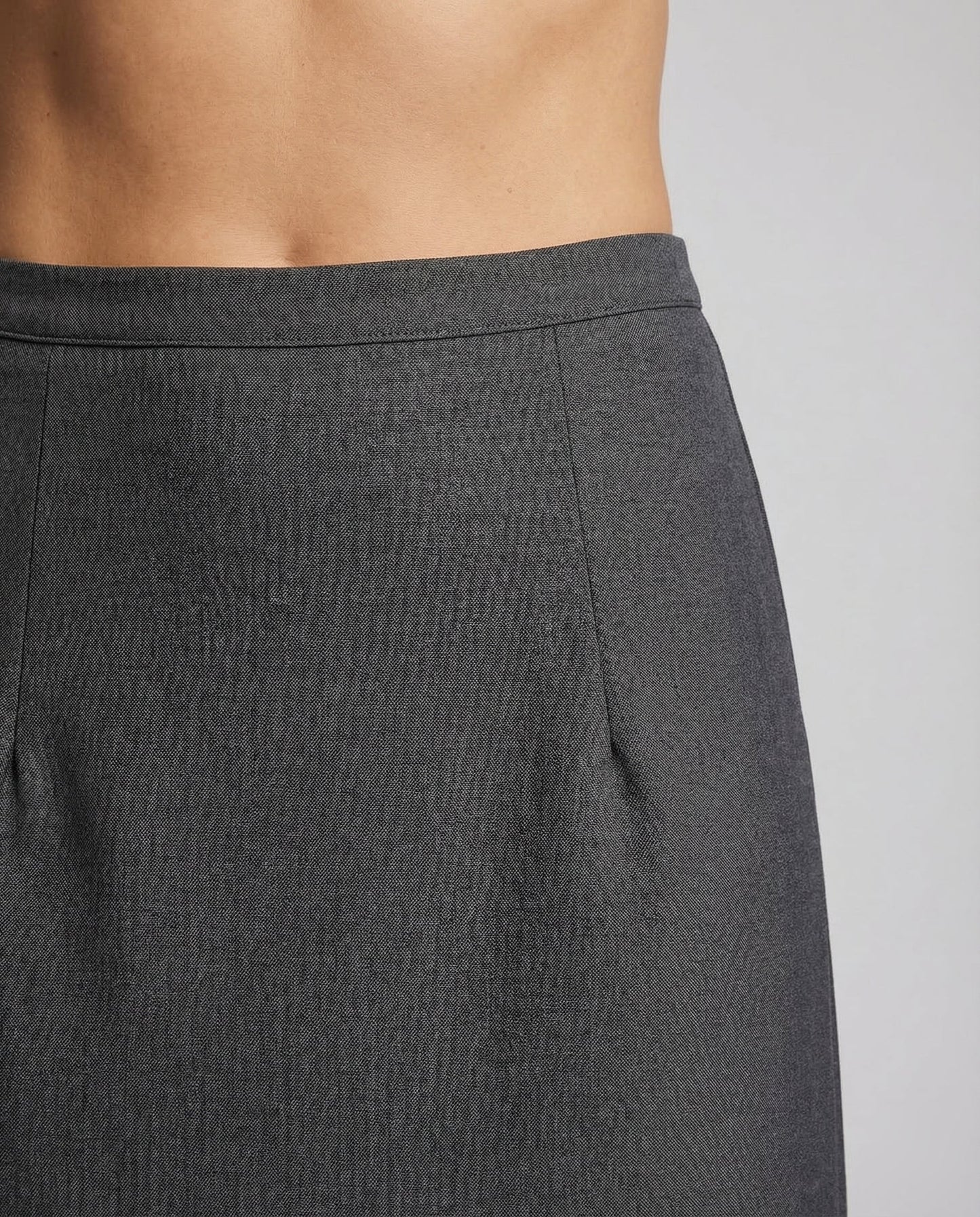 Jupe longue femme avec taille haute et silhouette droite-Female Skirts-Gigié