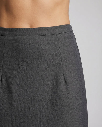 Jupe longue femme avec taille haute et silhouette droite-Female Skirts-Gigié