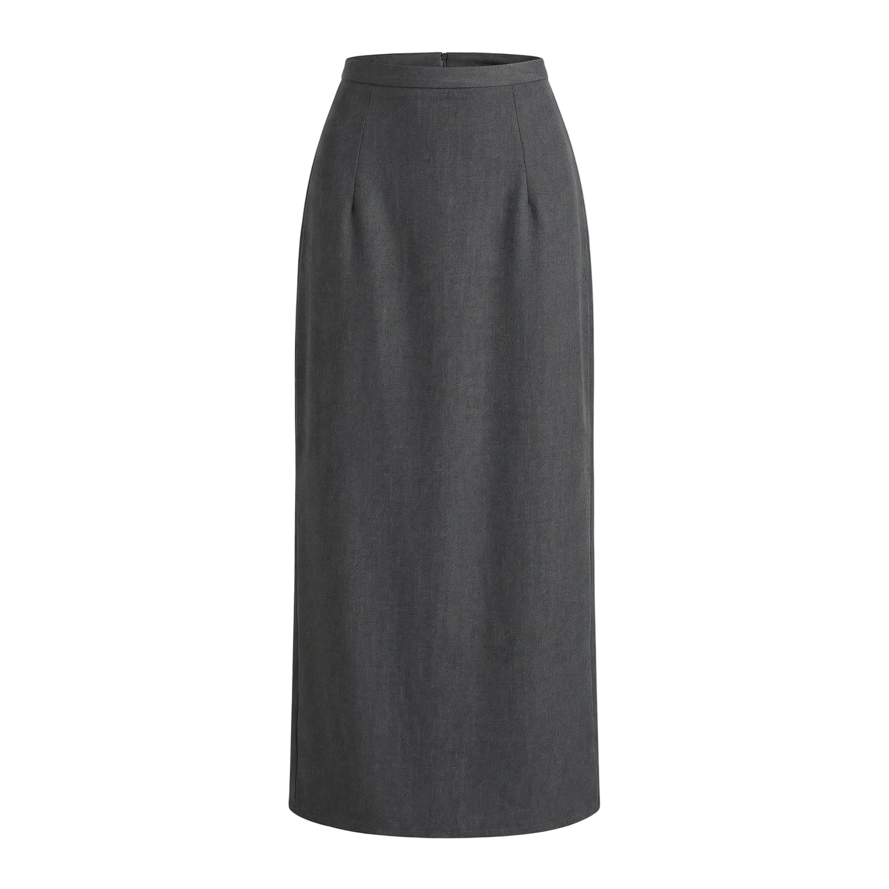 Jupe longue femme avec taille haute et silhouette droite-Female Skirts-Gigié