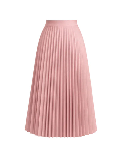 Jupe midi plissée structurée pour femme-Female Skirts-Gigié