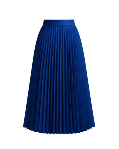 Jupe midi plissée structurée pour femme-Female Skirts-Gigié