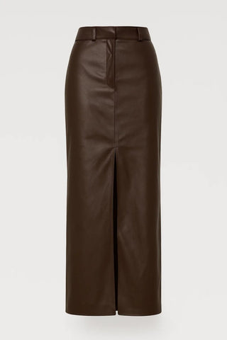 Jupe pour femme à taille haute avec fente frontale-Female Skirts-Gigié