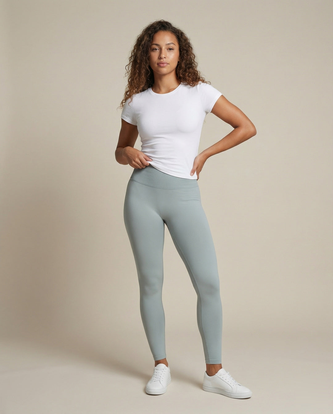 Legging Femme Taille Haute avec Construction à Coutures-Leggings for women-Gigié
