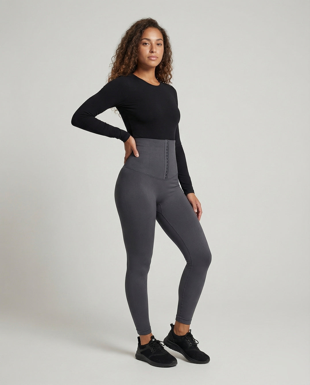 Legging femme taille haute avec fermeture à agrafes-Leggings for women-Gigié