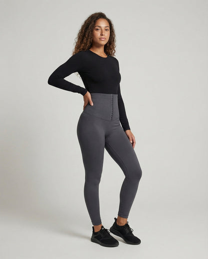 Legging femme taille haute avec fermeture à agrafes-Leggings for women-Gigié