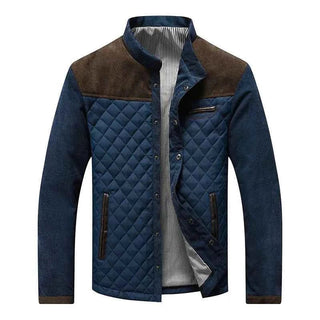 Veste pour homme avec col montant et fermeture à boutons-pression