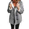 Manteau à bascules en suédine pour femme avec capuche 1