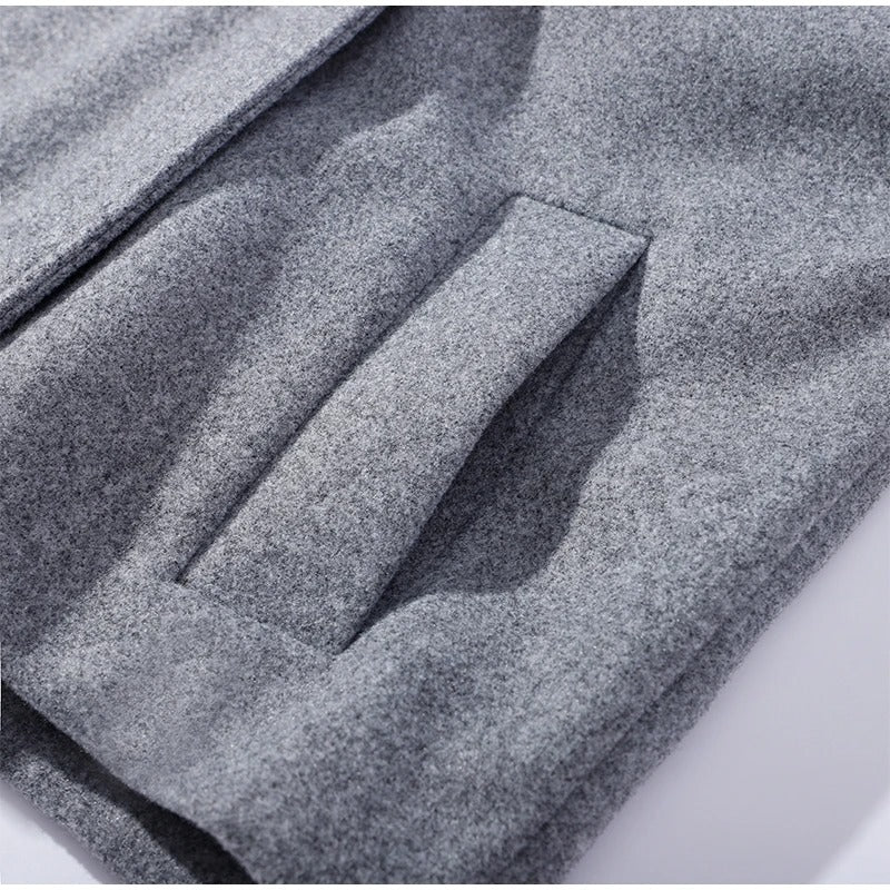 Manteau Court Femme Col Montant & Double Boutonnage-Gigié