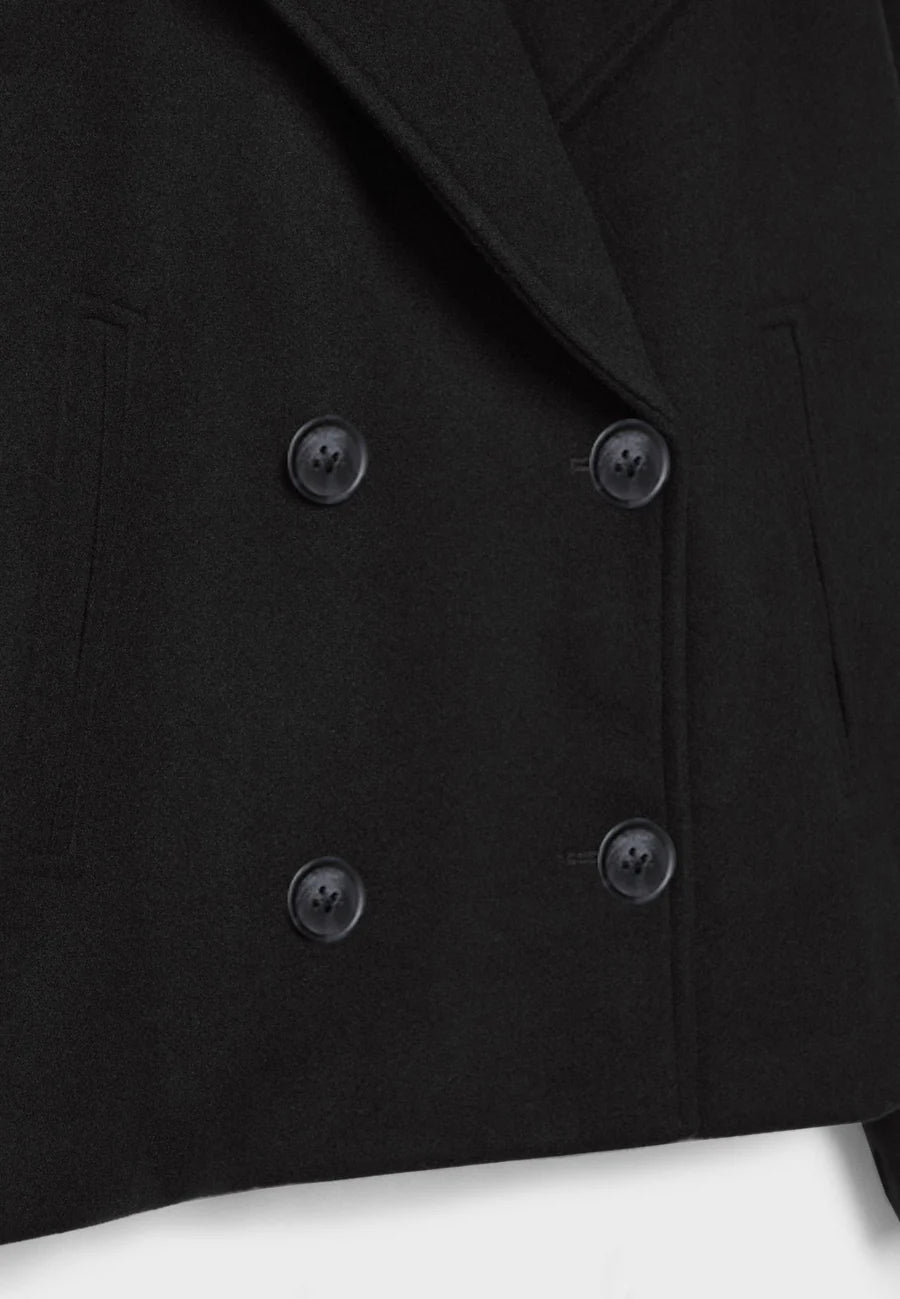 Manteau Court Femme Double Boutonnage-Gigié