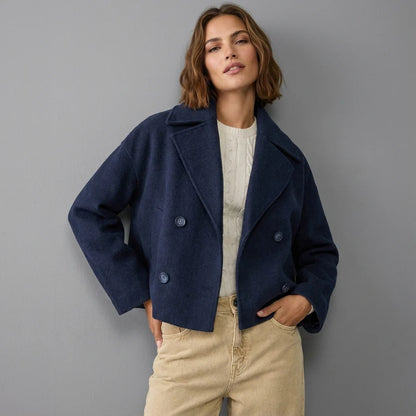Manteau Court Femme Double Boutonnage-Gigié