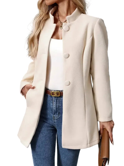 Manteau d’hiver pour femme avec boutons – élégance classique et chaleur hivernale-Gigié