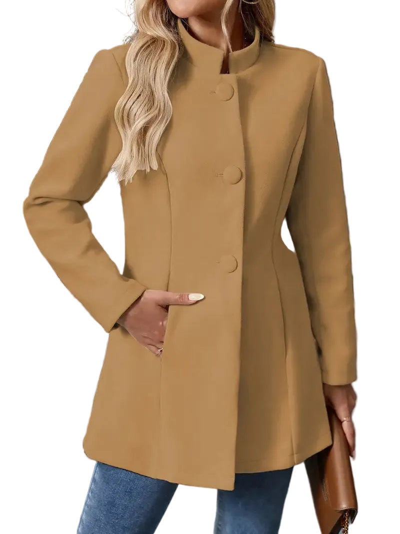 Manteau d’hiver pour femme avec boutons – élégance classique et chaleur hivernale-Gigié