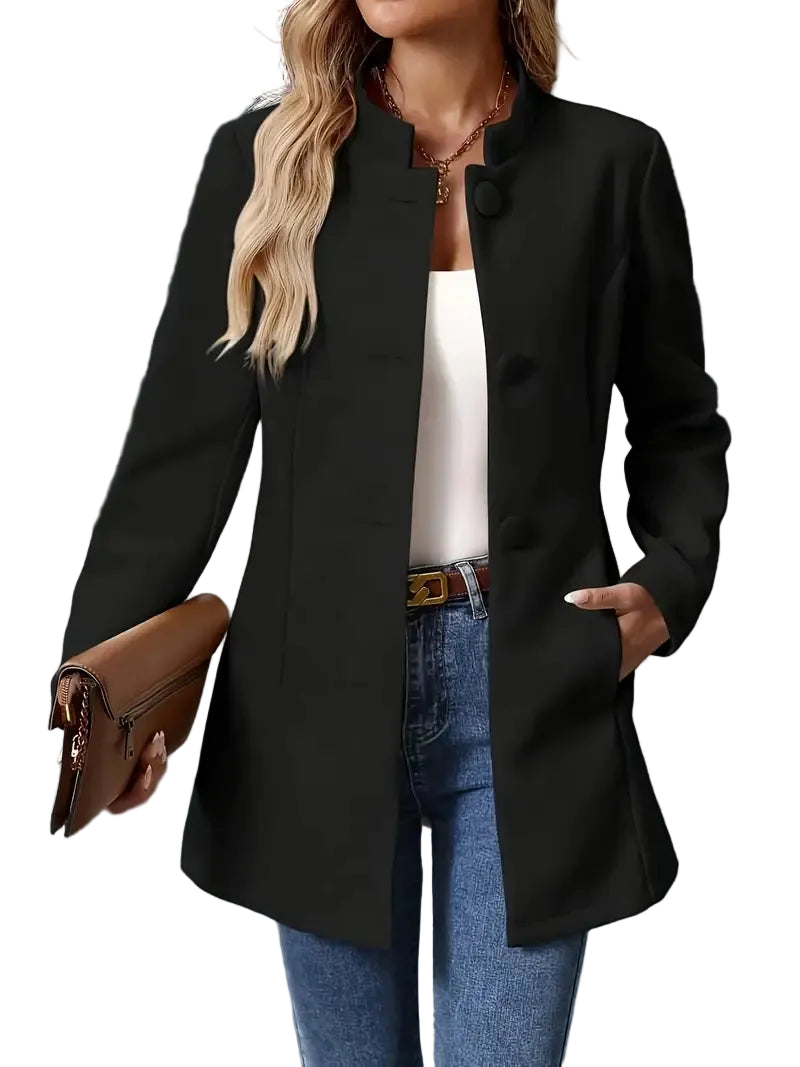 Manteau d’hiver pour femme avec boutons – élégance classique et chaleur hivernale-Gigié