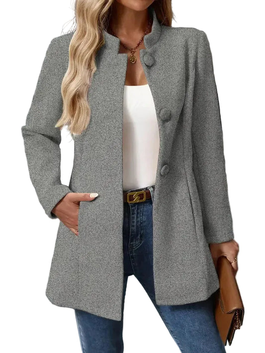 Manteau d’hiver pour femme avec boutons – élégance classique et chaleur hivernale-Gigié