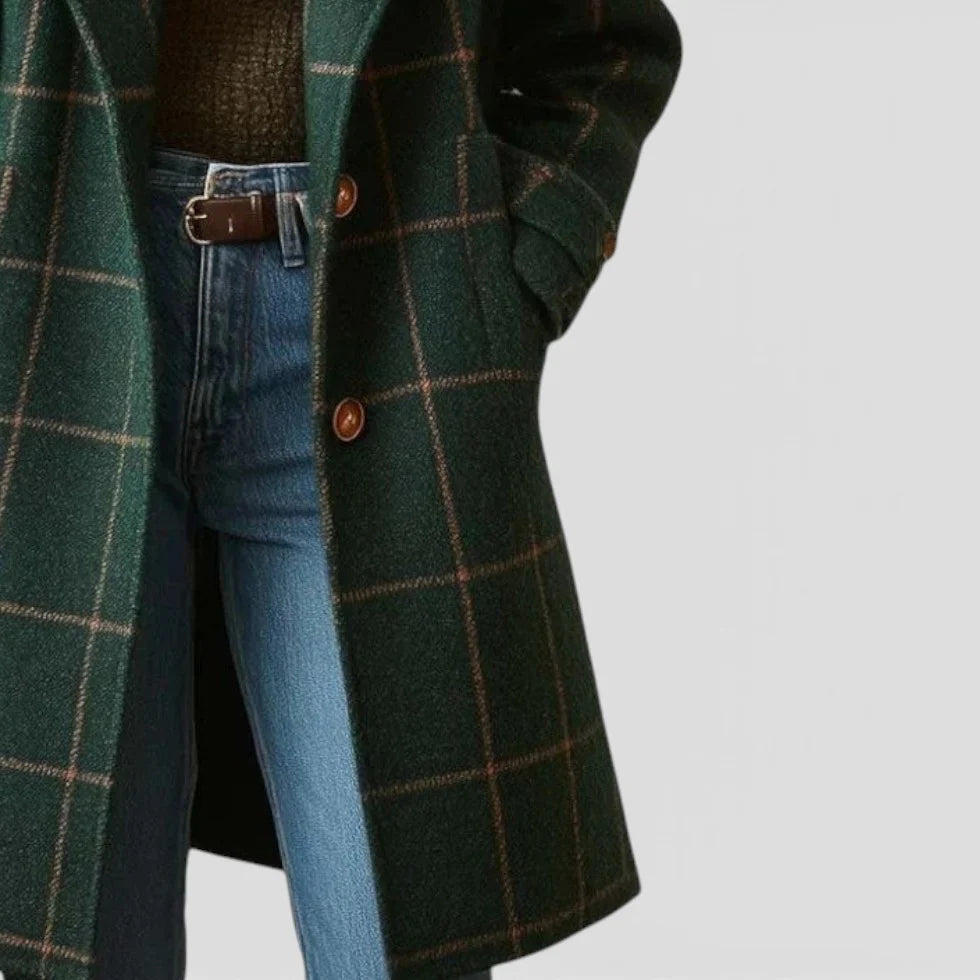 Manteau Femme Hiver À Carreaux-Gigié