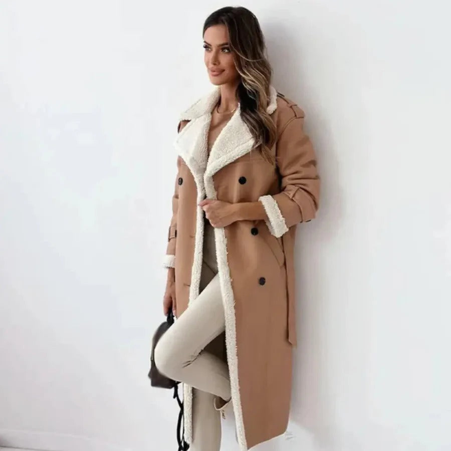 Manteau Femme Long Ceinturé-Gigié