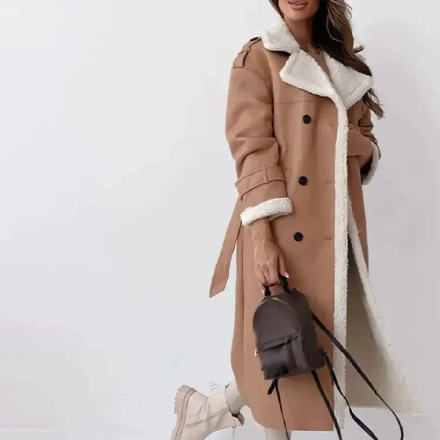 Manteau Femme Long Ceinturé-Gigié