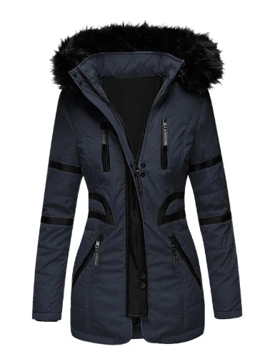 Manteau Hiver Femme Cintré Mi-Long-Gigié