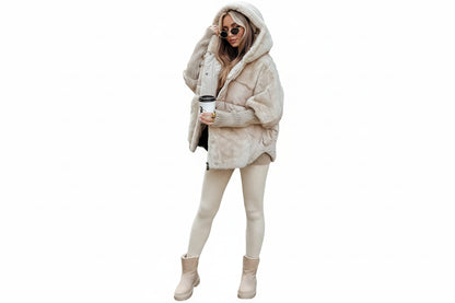 Manteau Matelassé Court À Capuche Pour Femmes-Gigié