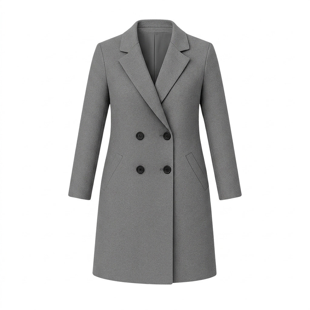 Manteau pour femme avec col à revers et boutonnage 1