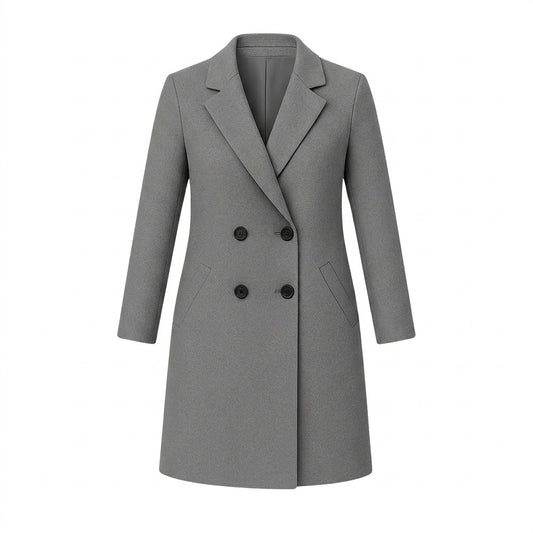 Manteau pour femme avec col à revers et boutonnage 1