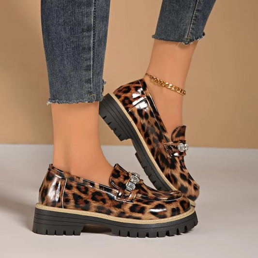 Mocassins Femme À Semelle Épaisse-Gigié