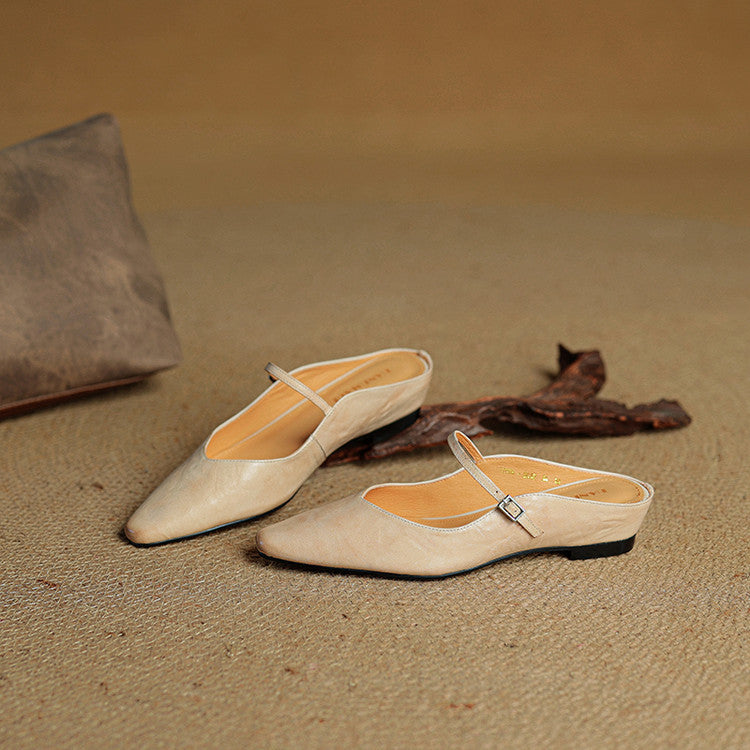 Mules à Bout Pointu pour Femme avec Bride et Boucle-Women Shoes-Gigié