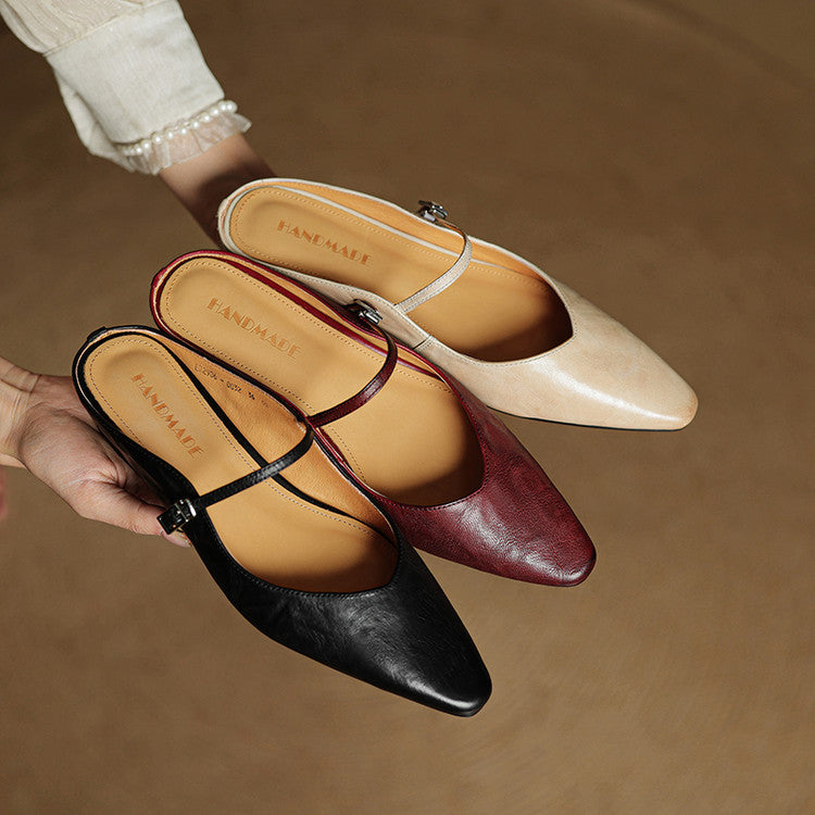 Mules à Bout Pointu pour Femme avec Bride et Boucle-Women Shoes-Gigié