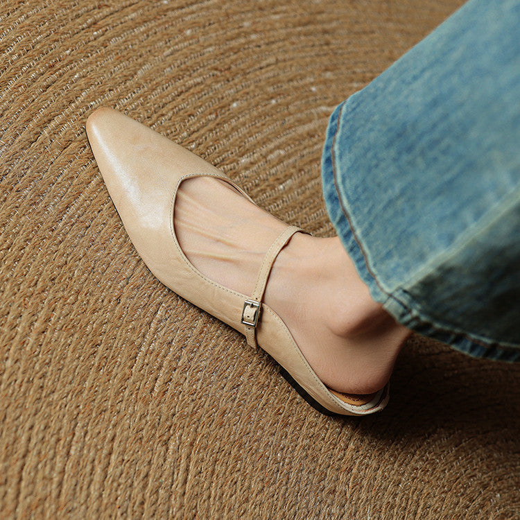Mules à Bout Pointu pour Femme avec Bride et Boucle-Women Shoes-Gigié