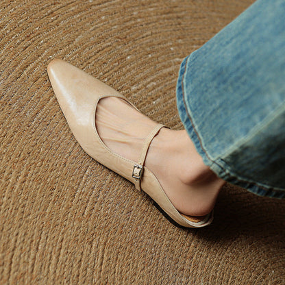 Mules à Bout Pointu pour Femme avec Bride et Boucle-Women Shoes-Gigié