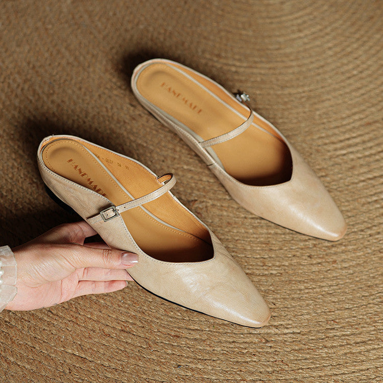 Mules à Bout Pointu pour Femme avec Bride et Boucle-Women Shoes-Gigié