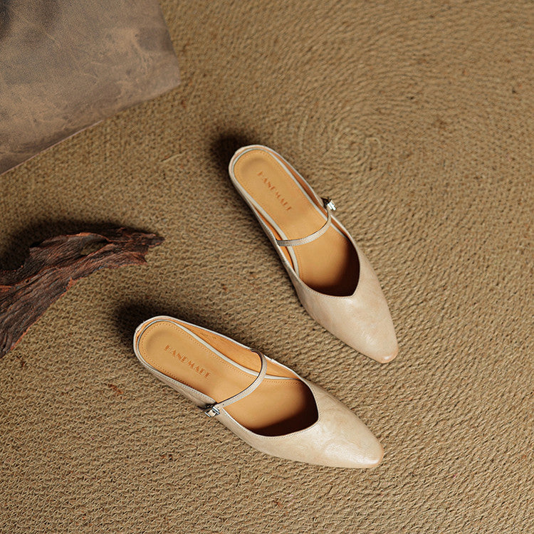 Mules à Bout Pointu pour Femme avec Bride et Boucle-Women Shoes-Gigié