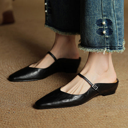 Mules à Bout Pointu pour Femme avec Bride et Boucle-Women Shoes-Gigié