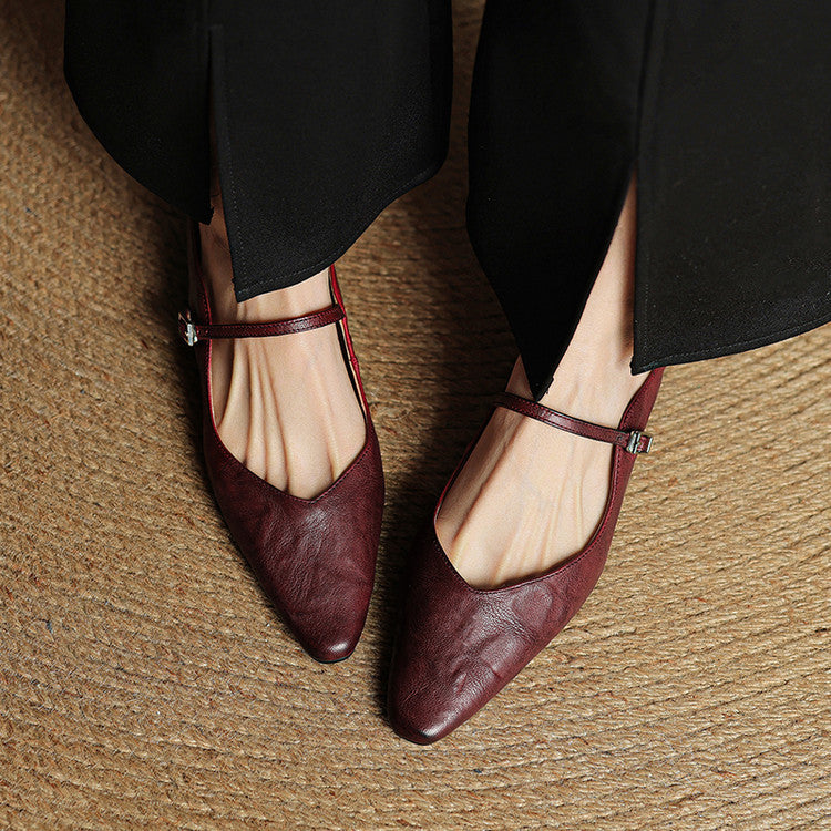 Mules à Bout Pointu pour Femme avec Bride et Boucle-Women Shoes-Gigié