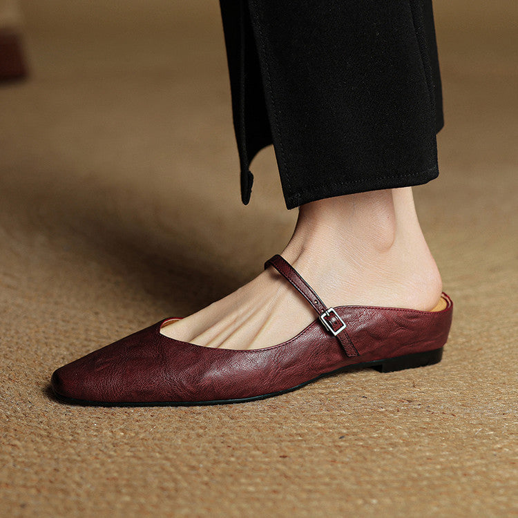 Mules à Bout Pointu pour Femme avec Bride et Boucle-Women Shoes-Gigié
